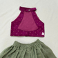 Halter neck net skirt and top