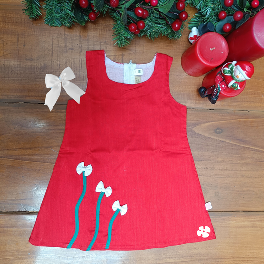 A-line frock with matching hair accessory