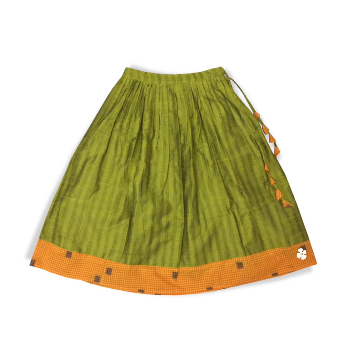 Gathered skirt with sleeve detailing