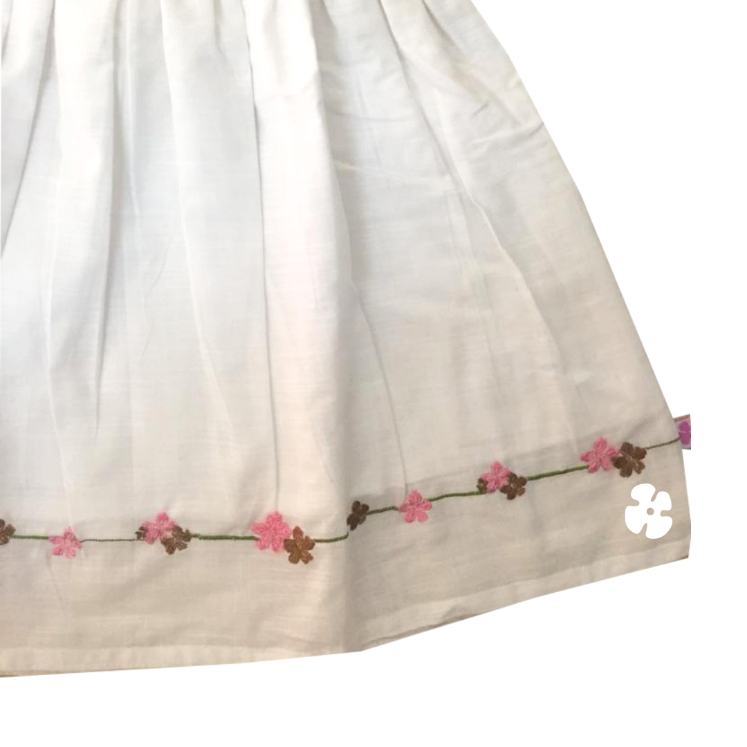 White embroidery frock